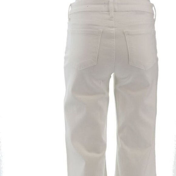 NWT NYDJ WIDE-LEG PEDAL PUSHER OPTIC WHITE 0 - Picture 2 of 7